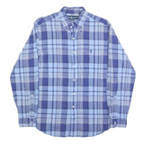 RALPH LAUREN Mens Blue & Light Blue Check Shirt L Classic Fit Cotton