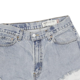 LEVI'S Womens Shorts Blue Denim Regular Fit S W26 Distressed Frayed Hem