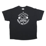 MAJESTIC Mens Black White Sox Baseball Graphic T-Shirt 2XL Short Sleeve Crew