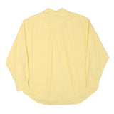 NAUTICA Mens Yellow Cotton Blend Shirt L Classic Long Sleeve Button Down