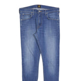 LEE Mens Slim Blue Cotton Denim Jeans W33 L32 Classic Zip Pockets Casual