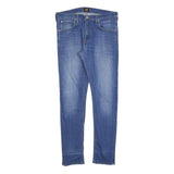LEE Mens Slim Blue Cotton Denim Jeans W33 L32 Classic Zip Pockets Casual