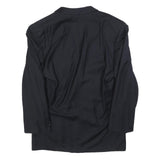 BOSS HUGO BOSS Mens Black Double Breasted Wool Jacket M Satin Lapel Classic Fit