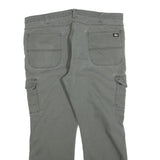 DICKIES Mens Jeans Green Regular Straight Denim W40 L30 Cargo Zip Pocket