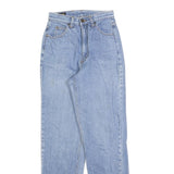 LEE Womens Light Blue Regular Fit Straight Denim Jeans W24 L30 Classic Cotton