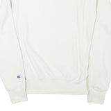 CHAMPION Mens White Crew Neck S Sweatshirt Cotton Blend Casual Pullover