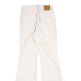 LEVI'S Womens Cotton Blend Cream Regular Flared Trousers W24 L32 Stylish Comfort