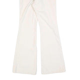 LEVI'S Womens Cotton Blend Cream Regular Flared Trousers W24 L32 Stylish Comfort