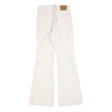 LEVI'S Womens Cotton Blend Cream Regular Flared Trousers W24 L32 Stylish Comfort