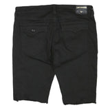 TRUE RELIGION Mens Shorts Black Casual Cotton Blend 2XL W44 Cut-Off Denim