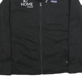 PATAGONIA Mens Black Workwear Jacket M Polyester Zip Plain Lightweight Warm