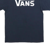 VANS Mens Navy Blue Graphic T-Shirt M Short Sleeve Crew Neck Cotton Blend Casual