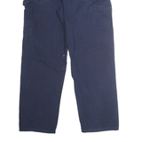 CARHARTT Mens Cotton Blend Navy Regular Straight Trousers W36 L32 Workwear Zip