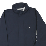 NAUTICA Mens Navy Blue Zip Jacket XL Polyester Blend Plain Nautica Sleeve Logo