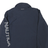 NAUTICA Mens Navy Blue Zip Jacket XL Polyester Blend Plain Nautica Sleeve Logo
