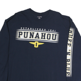 JANSPORT Mens Navy Blue Punahou Graphic T-Shirt XL Long Sleeve Crew Neck