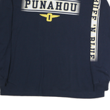 JANSPORT Mens Navy Blue Punahou Graphic T-Shirt XL Long Sleeve Crew Neck