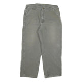 CARHARTT Mens Cotton Blend Grey Relaxed Straight Trousers W36 L29 Workwear