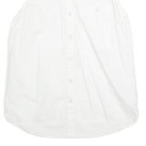 CALVIN KLEIN JEANS Womens White Sleeveless Shirt M Cotton Blend Casual Top