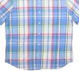 NAUTICA Mens Blue & Red Check Shirt XL Casual Cotton Button-Down Short Sleeve