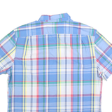 NAUTICA Mens Blue & Red Check Shirt XL Casual Cotton Button-Down Short Sleeve