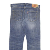 LEVI'S 501 Mens Jeans Blue Regular Straight Denim Medium W36 L28 Classic Button