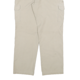 DICKIES Mens Regular Fit Beige Cargo Trousers W38 L34 Cotton Blend Zip Pockets
