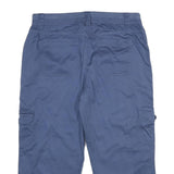 STYLE AND CO Womens Blue Casual Cargo Cotton Blend Shorts UK 14 W34