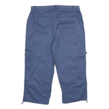 STYLE AND CO Womens Blue Casual Cargo Cotton Blend Shorts UK 14 W34