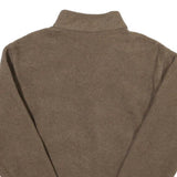 WOOLRICH Womens Brown Fleece Jacket L Polyester Blend Zip Casual Outdoor