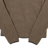 WOOLRICH Womens Brown Fleece Jacket L Polyester Blend Zip Casual Outdoor