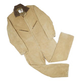 WALLS Mens Beige Cotton Blend Dungarees Regular Fit L W42 L32 Workwear Zipped