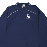 RUSSELL ATHLETIC Mens Navy Blue Track Jacket S Polyester Blend DR Baseball Zip