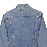 SANCHO Boys Blue Denim Jacket M Cotton Blend Button Closure Classic Fit