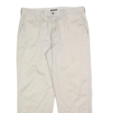 DOCKERS Mens Cotton Blend Beige Regular Straight Trousers W36 L30 Classic Zip