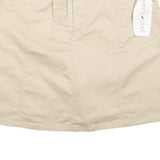 WHITE STAG Womens Cream Cotton Blend A-Line Short Skort With Belt M