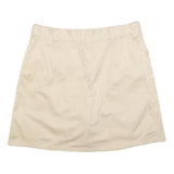 WHITE STAG Womens Cream Cotton Blend A-Line Short Skort With Belt M