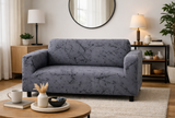 Anyseat 2-Seater Sofa Cover – Marble Gray Style Slipcover for Living Room Chair Protection