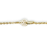 Caged Quartz 14k Gold Brass Necklace