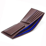 Coin Wallet in Chestnut Brown with Blue