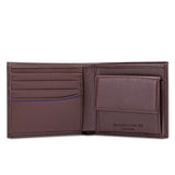 Coin Wallet in Chestnut Brown with Blue