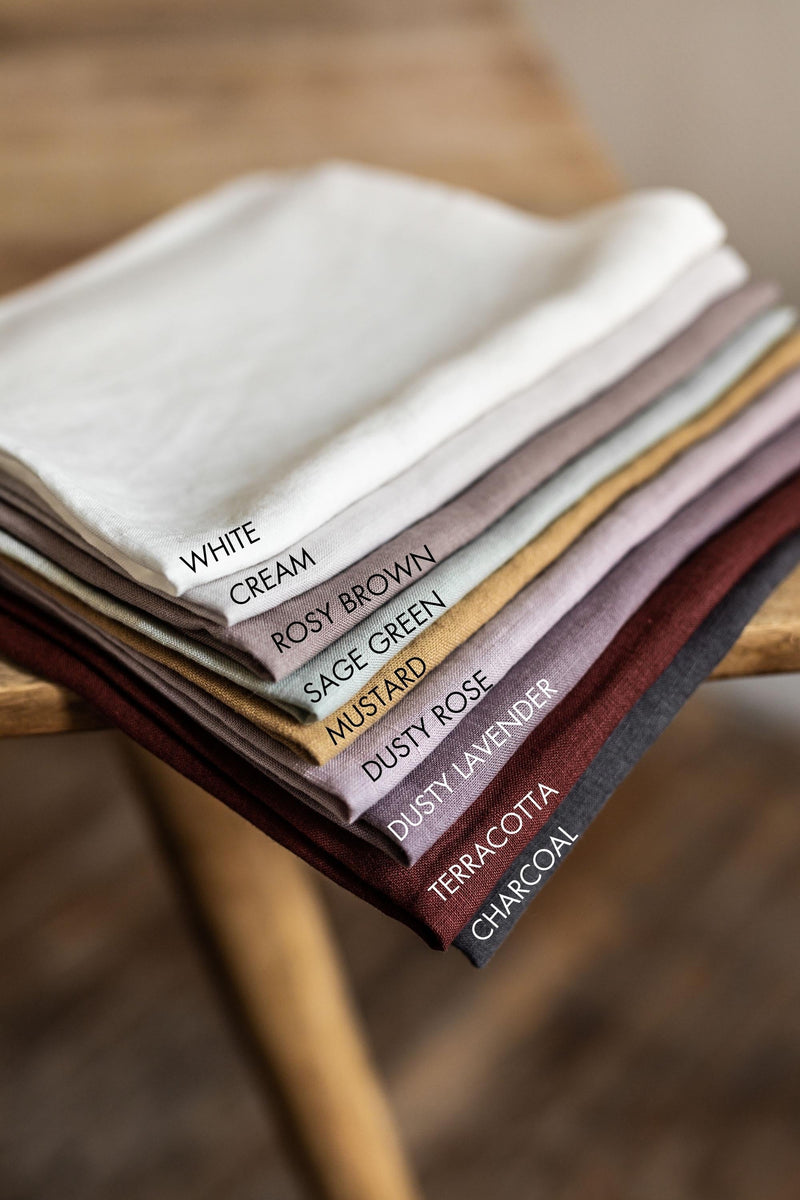 Linen Fabric Color Swatches AmourLinen Color Palette