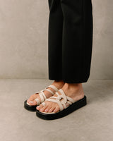 Cool Cream Leather Sandals Sandals ALOHAS