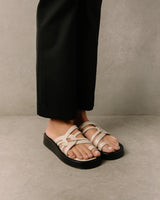 Cool Cream Leather Sandals Sandals ALOHAS