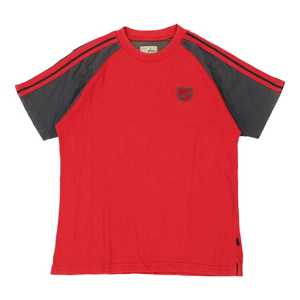 Age 12-13 Asics Football Shirt - Large Red Polyester