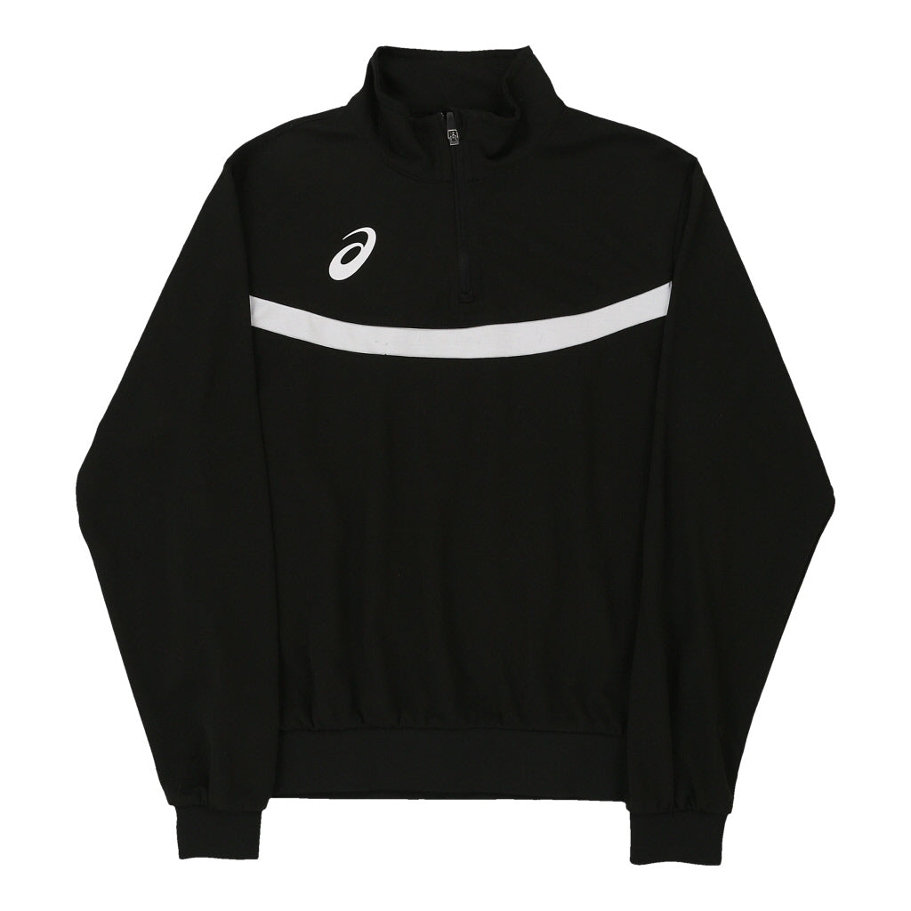 Age 12-14 Asics 1/4 Zip - XL Black Polyester