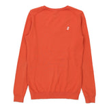 Tommy Hilfiger V-neck Jumper - Small Orange Cotton