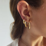 Crescent Hoop Earrings in Gold, Large - Astor & Orion Ethically Made Jewelry