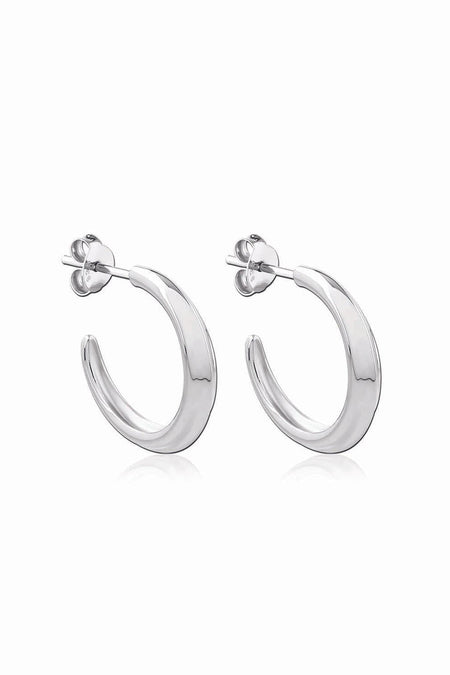 Crescent Hoops Silver Small
