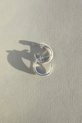 Crescent Hoops Silver Small